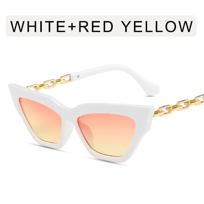 Chain Cat Eye Sunglasses For Women