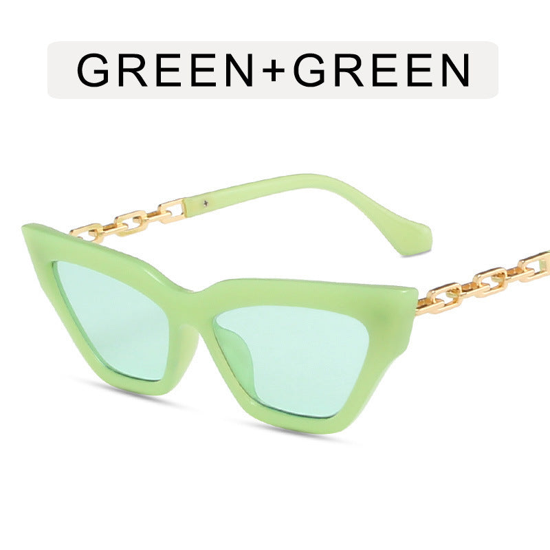 Chain Cat Eye Sunglasses For Women