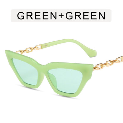 Chain Cat Eye Sunglasses For Women