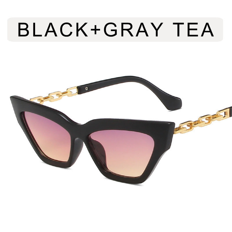 Chain Cat Eye Sunglasses For Women