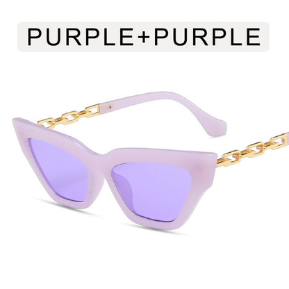 Chain Cat Eye Sunglasses For Women