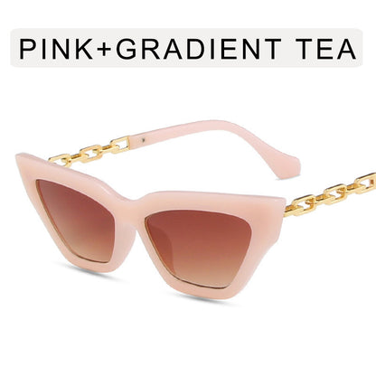 Chain Cat Eye Sunglasses For Women